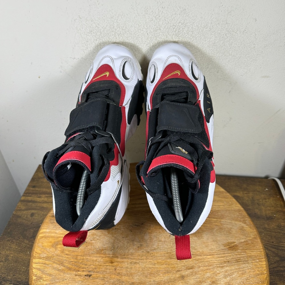 Nike Air Speed Turf 49ers White Black Red Gold 525225-101 Mens Size 10 - Picture 6 of 8